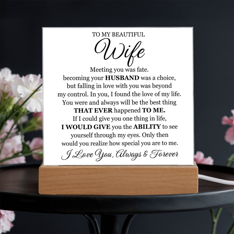 To My Beautiful Wife (Printed) – Acrylic Square
